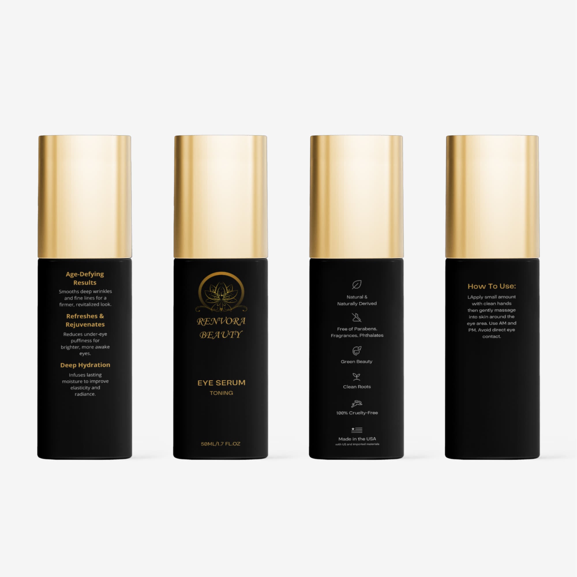 Brighten+Firm Eye Serum: Intensive Renewal Gold Cap