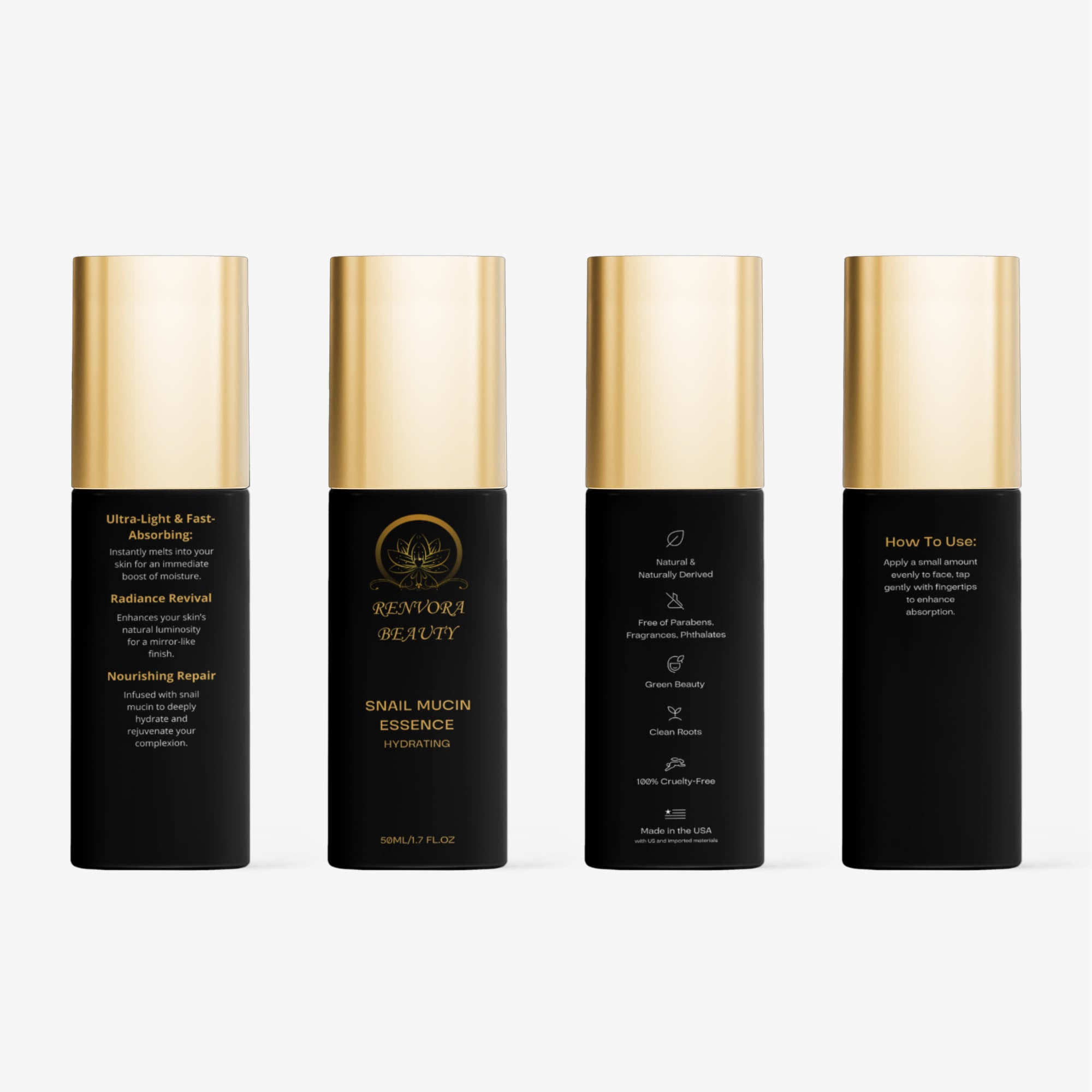 HydraSnail Mucin Essence Gold Cap